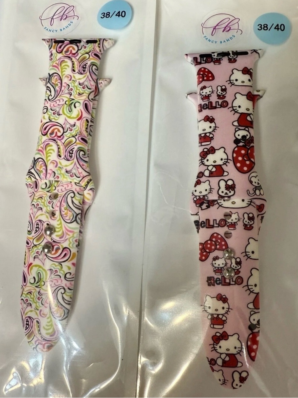 Hello Kitty Pink Printed Silicone Watch Band